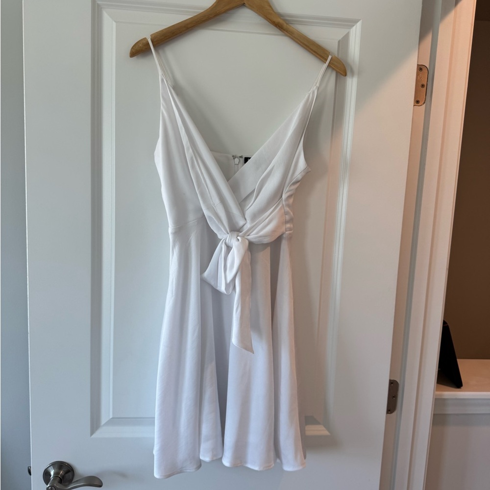 Express White V-Neck Dress